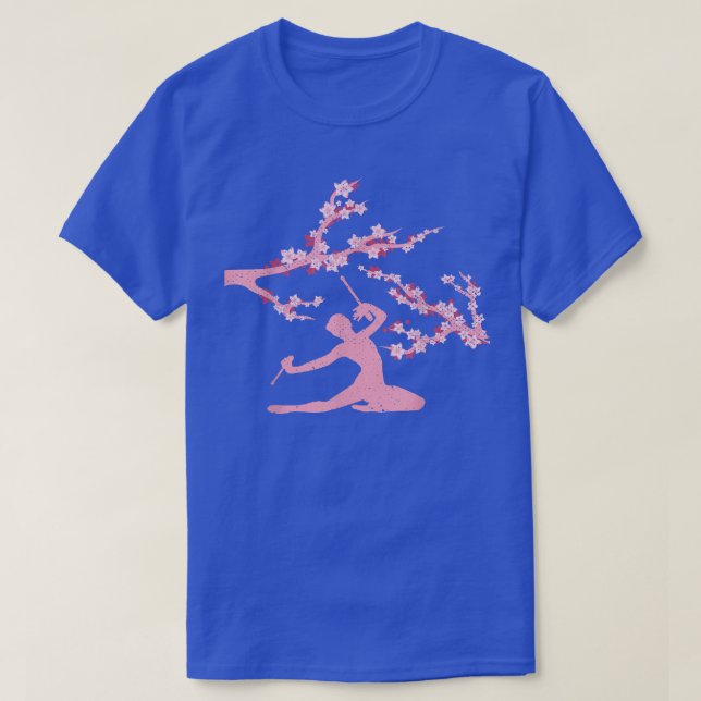 Gymnastics Sport Sakura Cherry Blossom Acrobat Gym T Shirt (Design framsida)