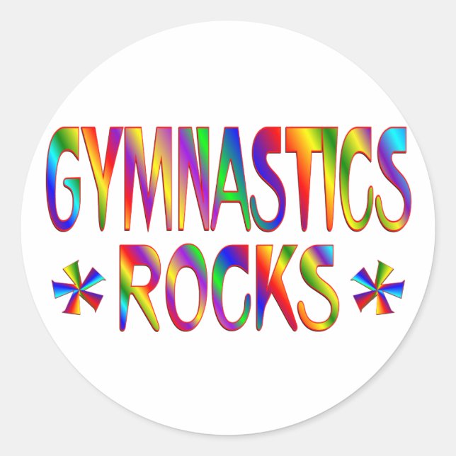 GYMNASTICS STEN RUNT KLISTERMÄRKE (Framsida)