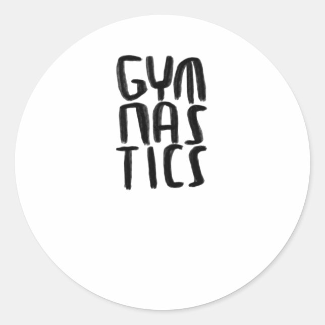 Gymnastics Sticker Runt Klistermärke (Framsida)