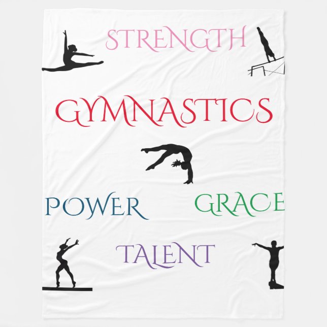 GYMNASTICS STOR FLEECE BLANKET. (Framsidan)