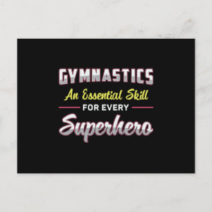 Gymnastics Superhjälten Acrobat Pub Beam Gymnast Vykort