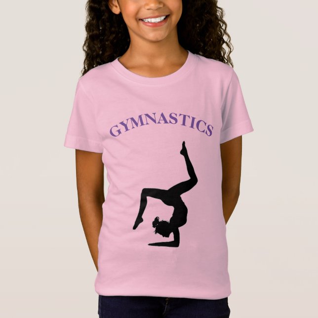 Gymnastics T-Shirt for Girls Personlig (Framsida)