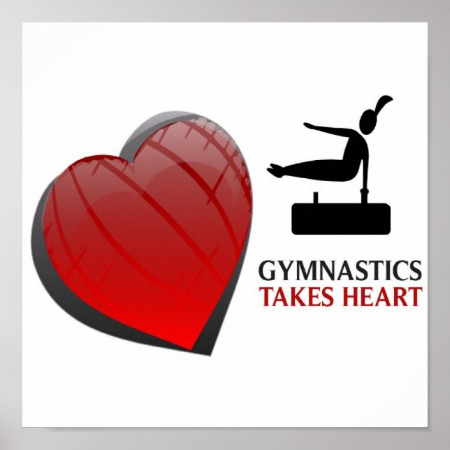 GYMNASTICS TAKES HEART POSTER (Framsidan)