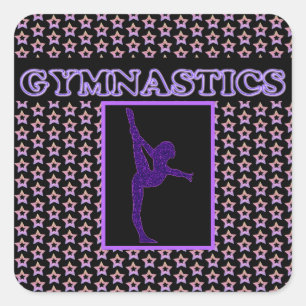 GYMNASTICS-Topparna överallt Fyrkantigt Klistermärke