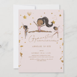 Gymnastics Tumble Twirl Födelsedagsfest IV Inbjudningar