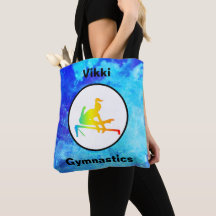 Gymnastics Uneven Pub Watercolor Tote Bag