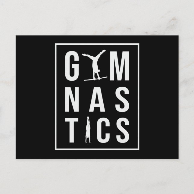 Gymnastics Unven Pub Hopper Acrobat Mat Gymnast Vykort (Framsida)