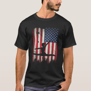 Gymnastics USA American Flagga 4:e juli Gymnast P T Shirt
