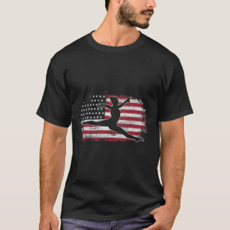 Gymnastics USA American Flagga 4th of June Gymnast T Shirt