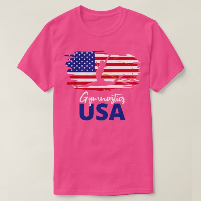 Gymnastics USA American Flagga US Team I T Shirt (Design framsida)