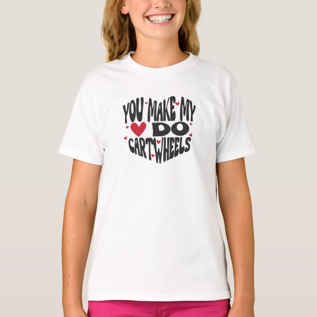 Gymnastics Valentine T-shirt (Framsida)