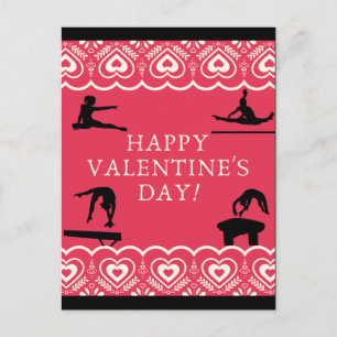 Gymnastics Valentine's Vykort