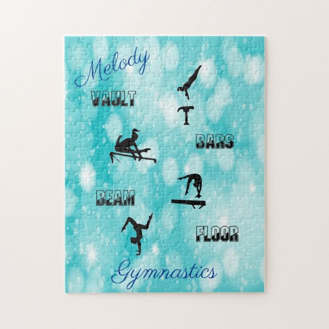 Gymnastics Vault, Bars, Beam, Floor Custom Puzzle Pussel (Vertikal)