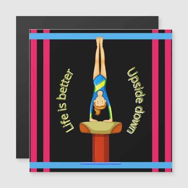 Gymnastics Vault Life är bättre upp och ned (Fram/baksida)