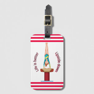 Gymnastics Vault Life är bättre upp och ned Bagagebricka