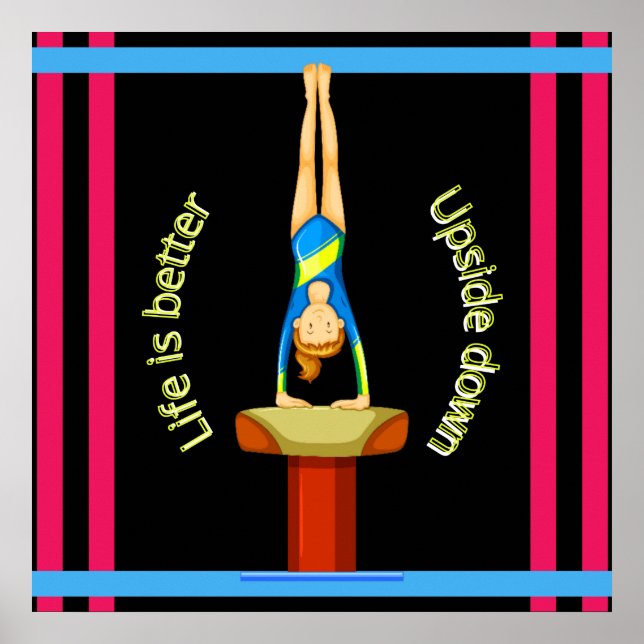 Gymnastics Vault Life är bättre upp och ned Poster (Framsidan)