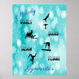 Gymnastics Vault, Pub, Beam, Golv Anpassningsbar Poster