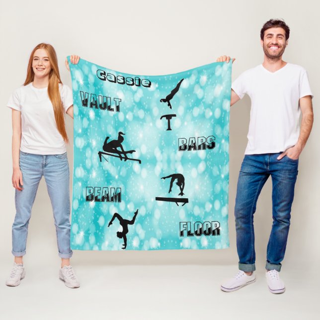Gymnastics Vault, Pub, Beam, Golv Fleece Blanket (På plats)