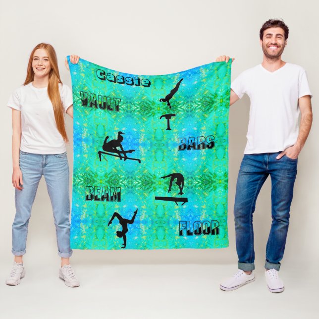 Gymnastics Vault, Pub, Beam, Golv Fleece Blanket (På plats)