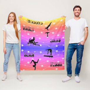 Gymnastics Vault, Pub, Beam, Golv Fleece Blanket