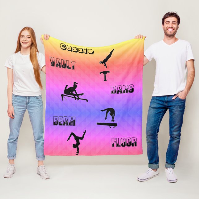 Gymnastics Vault, Pub, Beam, Golv Fleece Blanket (På plats)