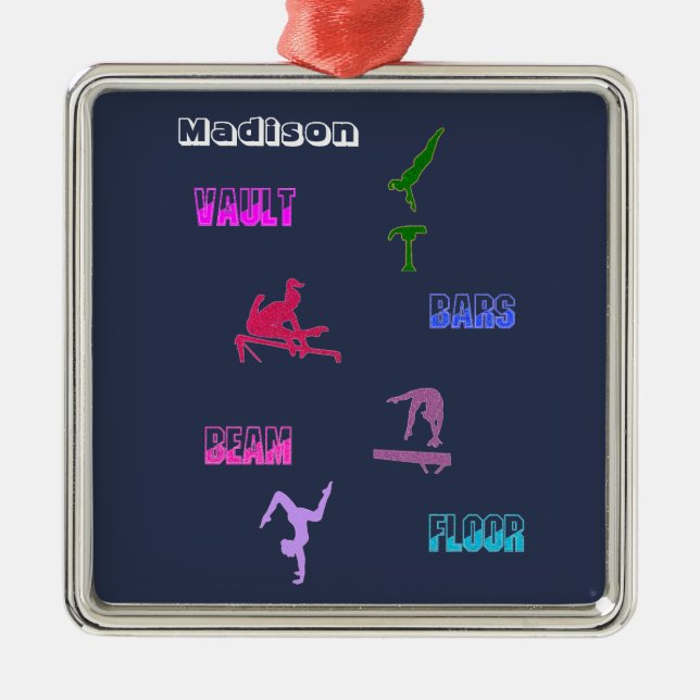 Gymnastics Vault, Pub, Beam, Golv Julgransprydnad Metall (Framsidan)