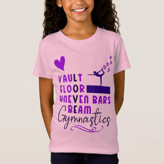 Gymnastics Vault, Pub, Beam, Golv Kärlek T Shirt (Framsida)