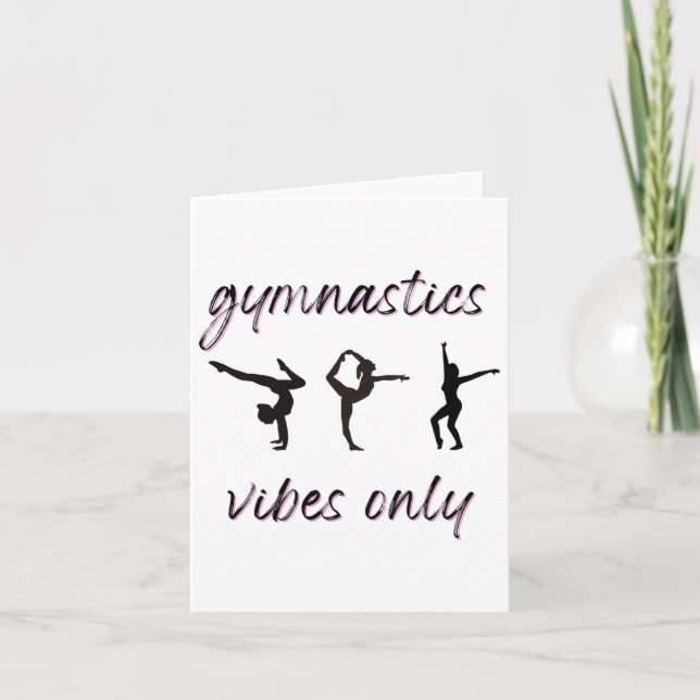 Gymnastics Vibes only Tumbling Dancing Idrottsman Kort (Framsida)