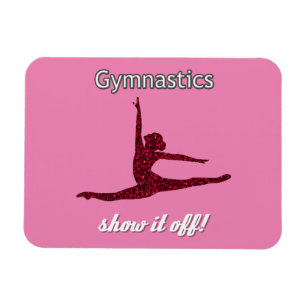 Gymnastics visar det från gympkanten magnet