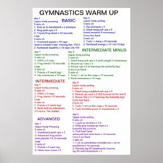 Gymnastics Warm-Up Poster