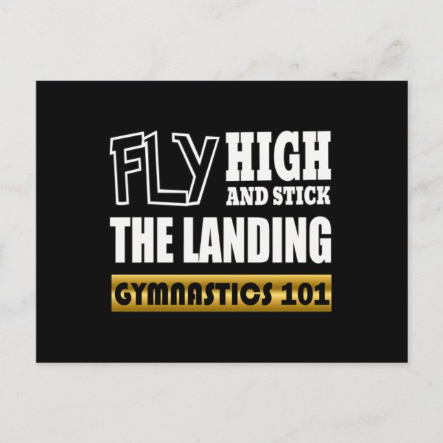 Gymnastik 101 Flyg Högt - Barrgymnast Vykort (Framsida)