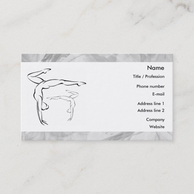 Gymnastik 2 visitkort (Framsida)