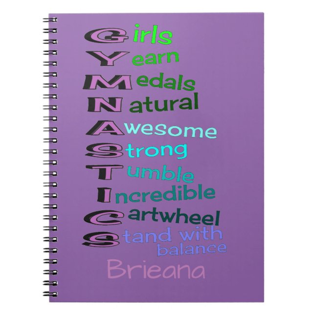 Gymnastik (ändringsnamn) anteckningsbok med spiral (Framsidan)