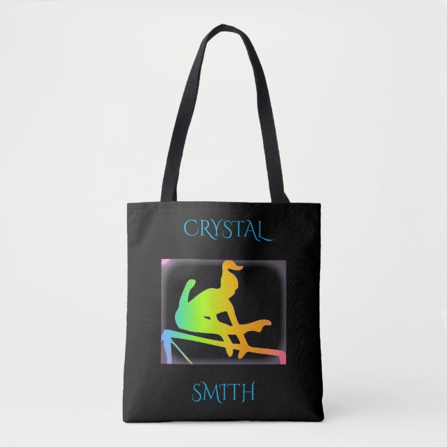 GYMNASTIK ANPASSADE STURDY POLYESTER TOTE! TYGKASSE (Framsida)