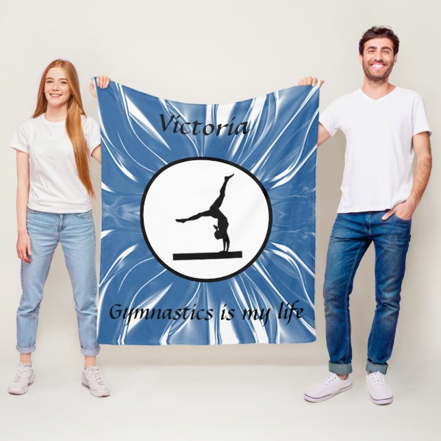 Gymnastik är min Anpassningsbar Gymnast Balance Be Fleecefilt (På plats)