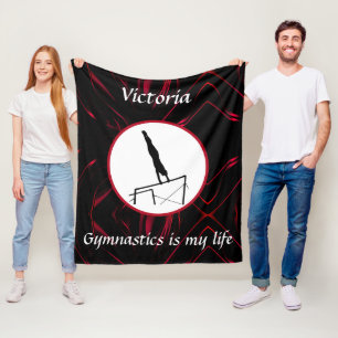 Gymnastik är mitt liv - Anpassade gymnastik brädor Fleecefilt