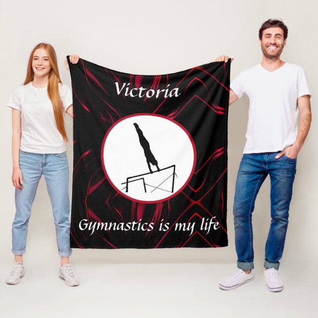 Gymnastik är mitt liv - Anpassade gymnastik brädor Fleecefilt (På plats)