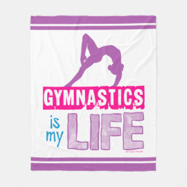 Gymnastik är mitt liv fleecefilt