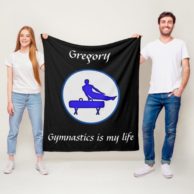 Gymnastik är mitt liv - Herrgymnastik Fleecefilt (På plats)