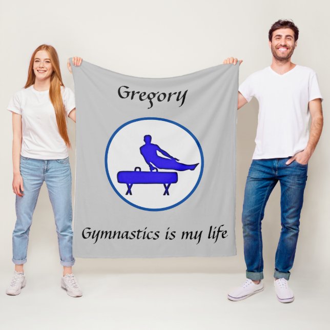 Gymnastik är mitt liv - Herrgymnastik Fleecefilt (På plats)