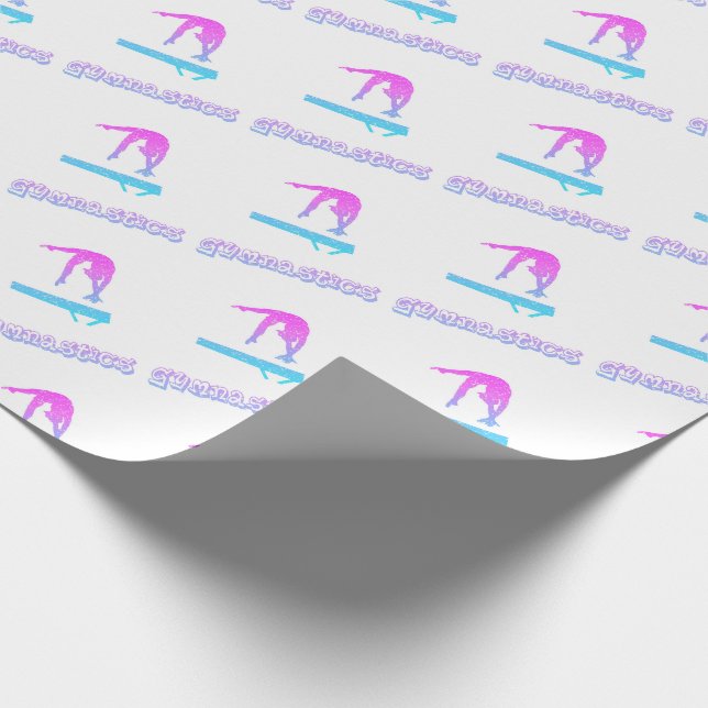 Gymnastik Balansbalk Print     Presentpapper (Hörn)
