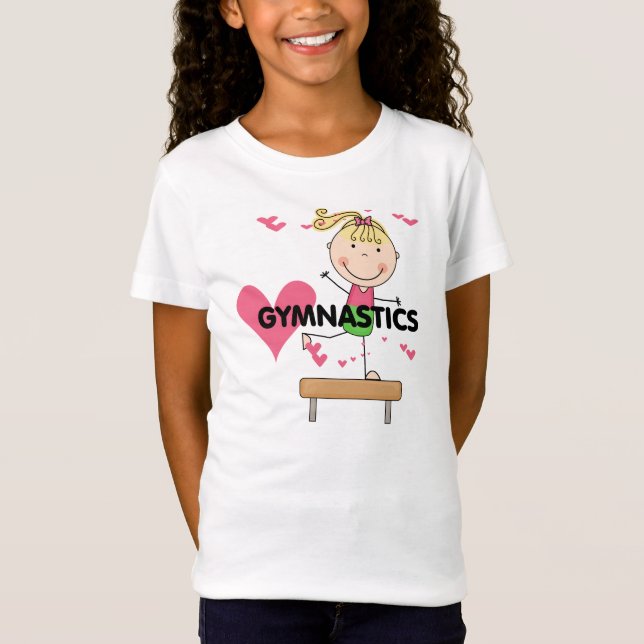 GYMNASTIK - blonda flickabalansbomTshirts Tee (Framsida)
