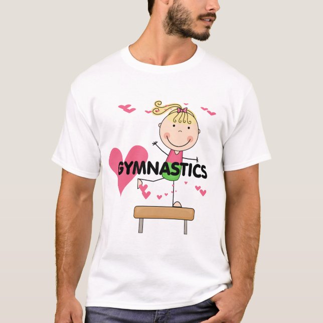 GYMNASTIK - blonda flickabalansbomTshirts Tee (Framsida)