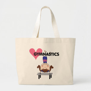 GYMNASTIK - brunettflickahandstanser Jumbo Tygkasse