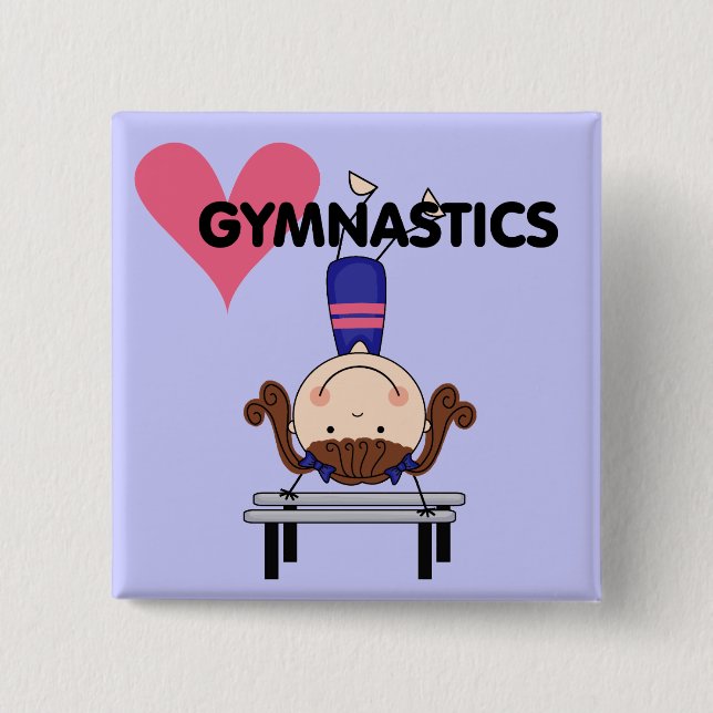GYMNASTIK - brunettflickahandstanser Knapp (Framsida)