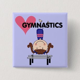 GYMNASTIK - brunettflickahandstanser Knapp