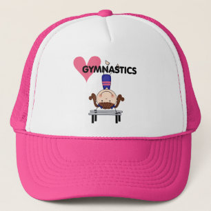 GYMNASTIK - brunettflickahandstanser Truckerkeps