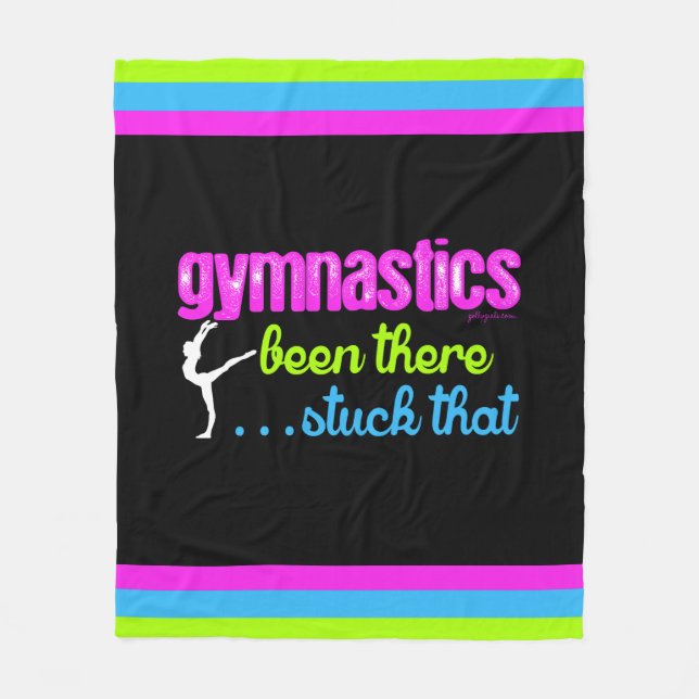 Gymnastik - där klibbat det…., fleecefilt (Framsidan)