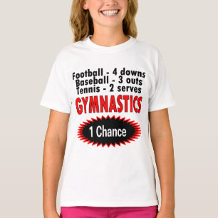 Gymnastik en riskerar 1 sida t shirt