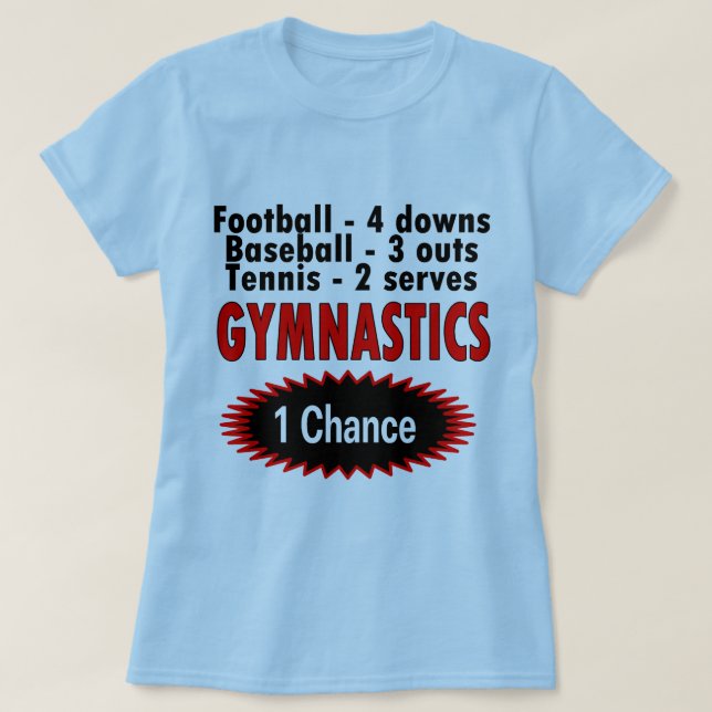 Gymnastik en riskerar 1 sida t-shirt (Design framsida)